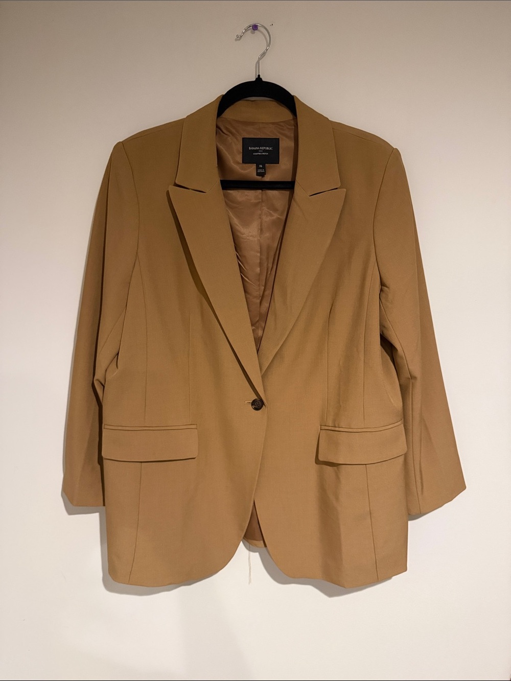 Banana Republic Tan Single-Button Blazer